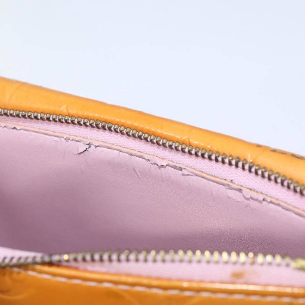 LOUIS VUITTON Monogram Vernis Motto Pouch Marshmallow Pink M91312 LV Auth 84288 - Picture 8 of 16